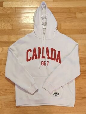 Canada Hoodie White Pullover